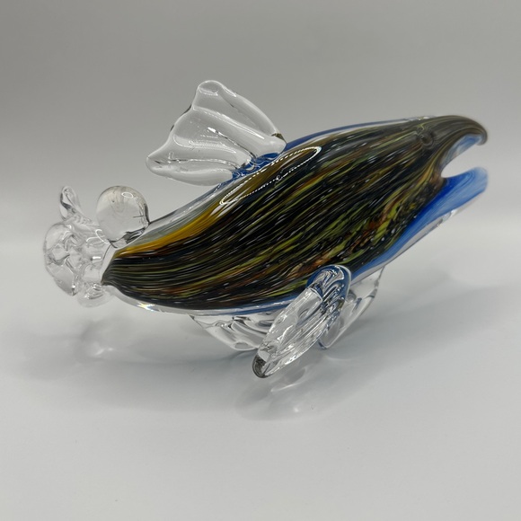 Murano Style Hand Blown‎ Glass Salmon Fish Figurine Figure - Picture 10 of 10